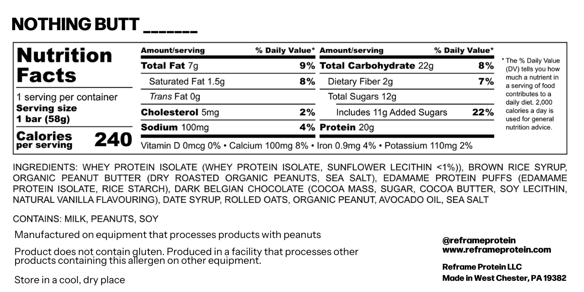 NOTHING BUTT ______ (Salted Peanut Butter Cup)